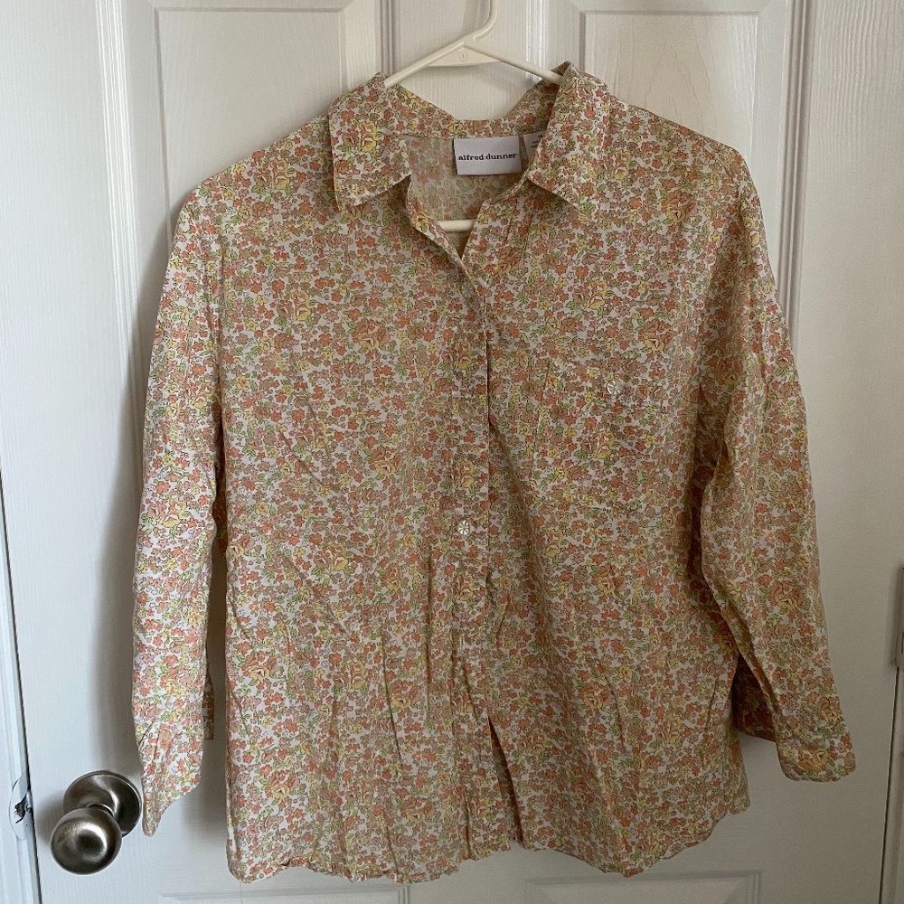 Alfred Dunner Floral Button Up
